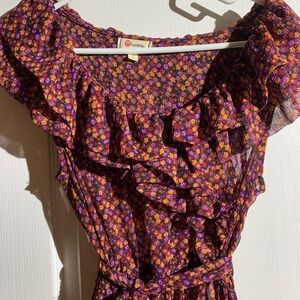 Olsenboye Floral Ruffle Dress.